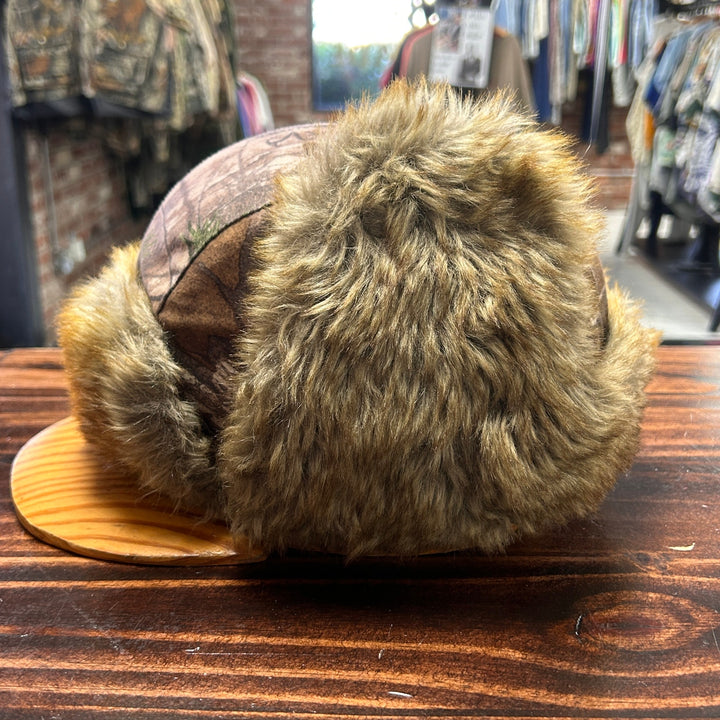 Hot Shot Camo Faux Fur Lined Winter Hunting Cap