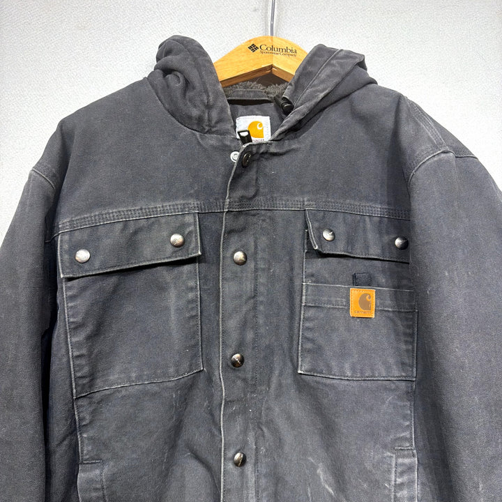Carhartt Men's Bartlett Sherpa Fleece Lined Black Work Jacket Size XL