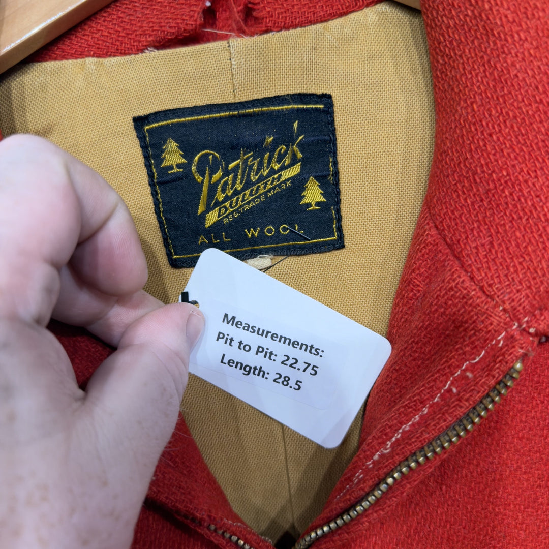 Patrick Duluth Vintage Red Wool Hunting Jacket Medium 50s