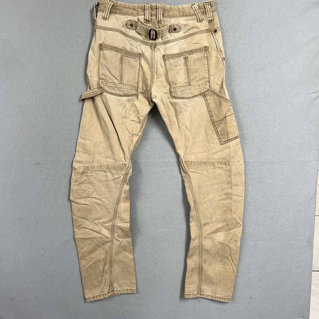 River Island Men's Buckle Back Carpenter Pants Size 32