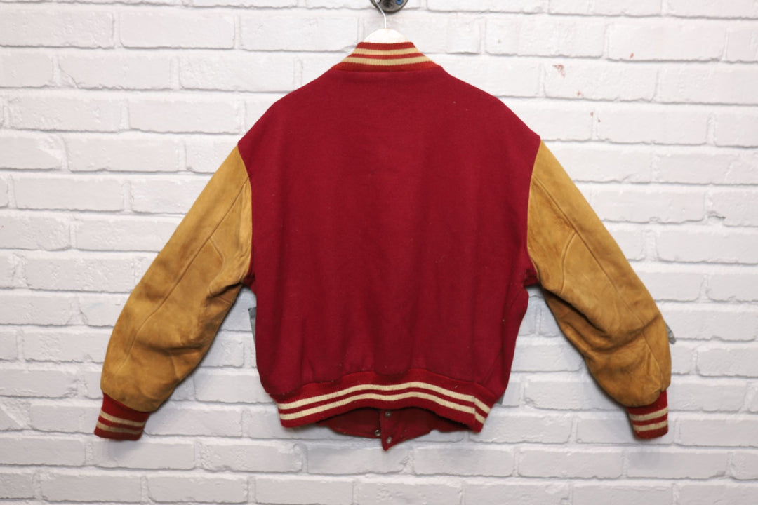 60s Vintage Wrestling letterman Native American Jacket Size Large