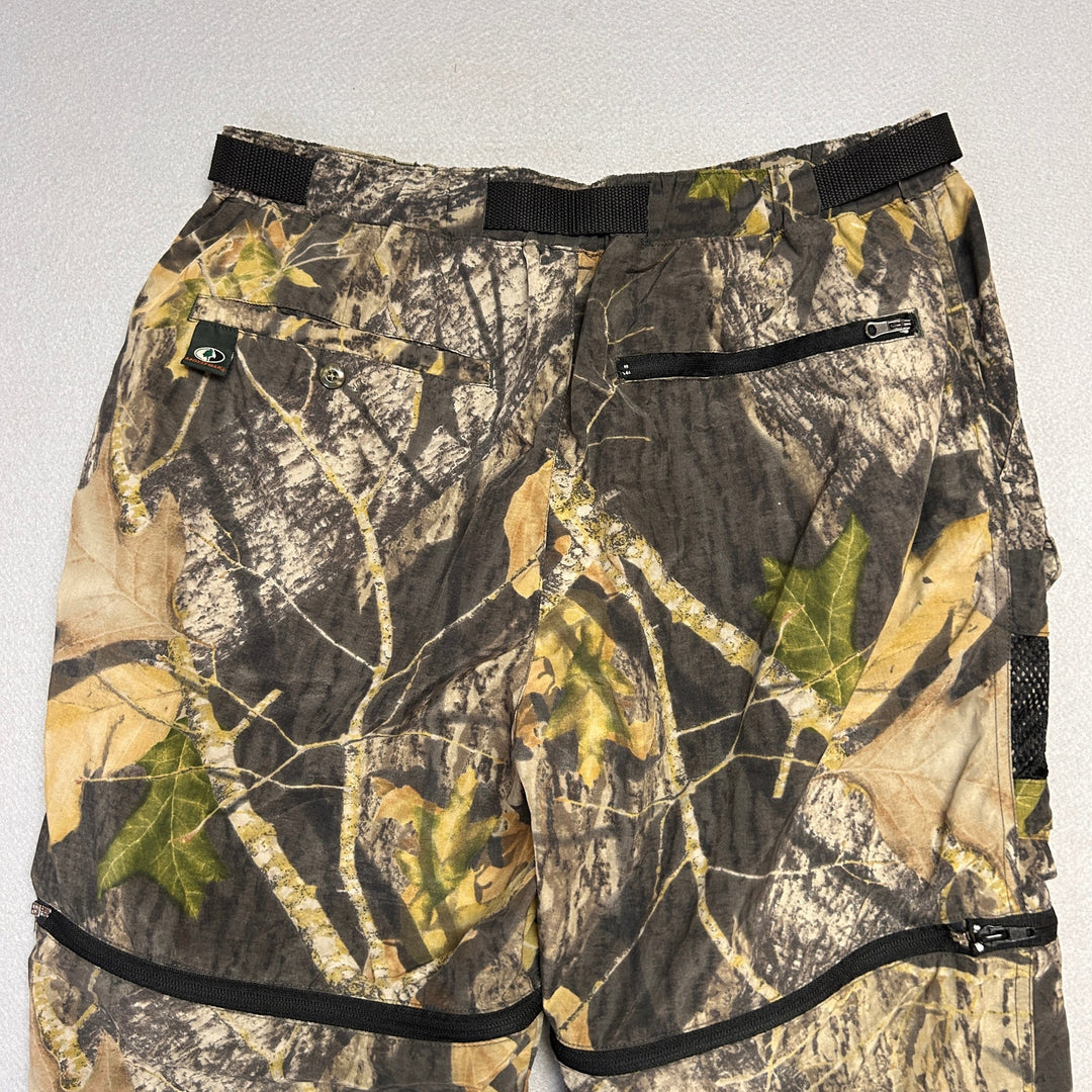 Vintage Mossy Oak Camo Convertible Zip Off Pants Size Medium