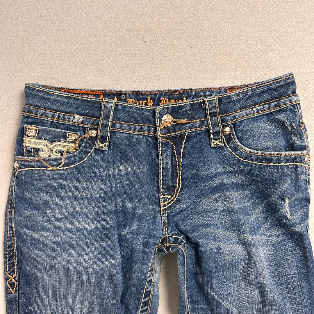 Women's Rock Revival Paula Boot Cut Big Stitch Jeans 34x32
