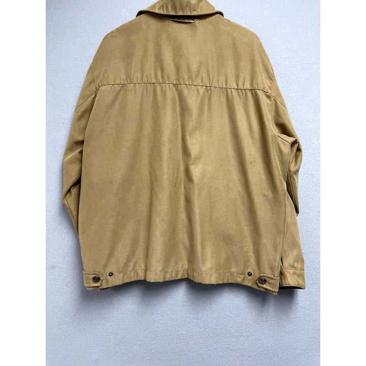 Weatherproof Brand Camel Tan Suede Bomber Jacket Size Large