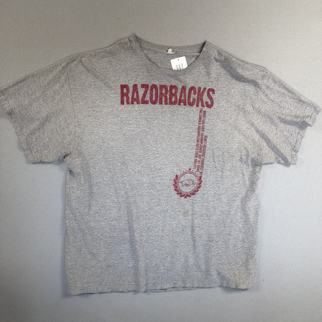 Arkansas Razorbacks Gray T Shirt Size XL
