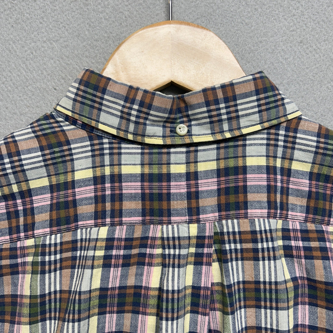 Vintage Polo Ralph lauren Plaid Button Down Shirt Size Medium
