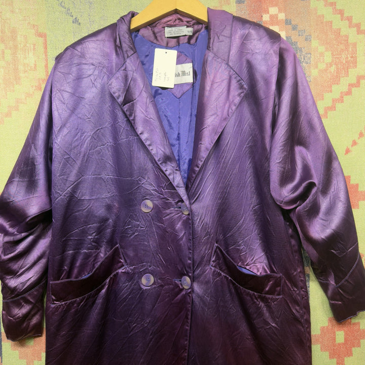 British Mist Vintage Croc Print Purple Jacket Large 80s