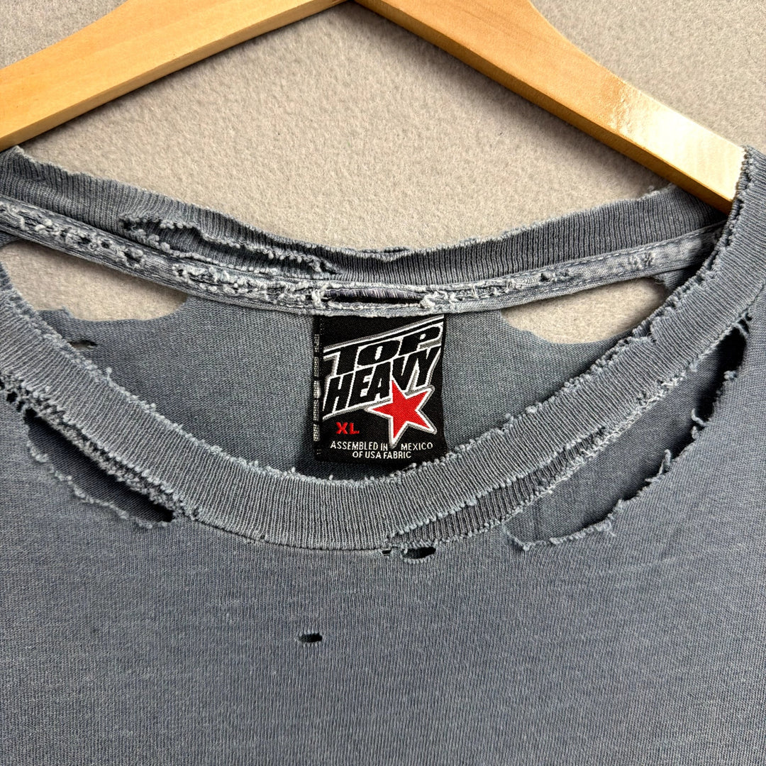 Vintage Top Heavy Dragon Thrashed Distressed Shirt size XL