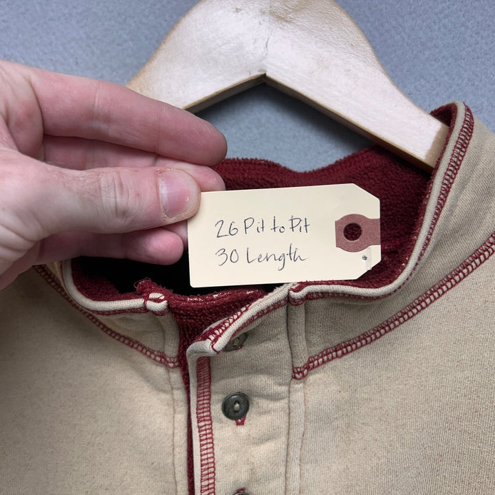Y2k Wrangler 2002 NFR Rodeo Tan Henley Sweatshirt Size XL