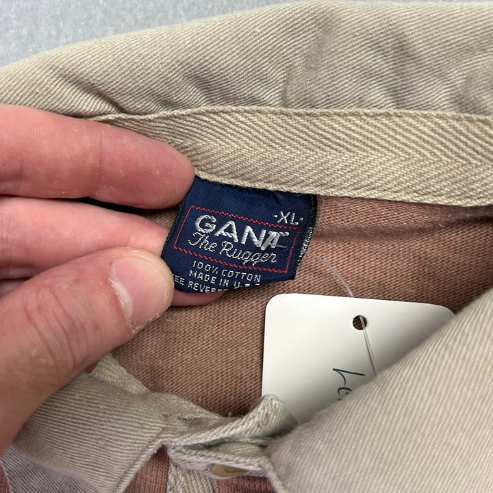 Vintage Gant Rugger Rugby Polo Shirt Size Xl