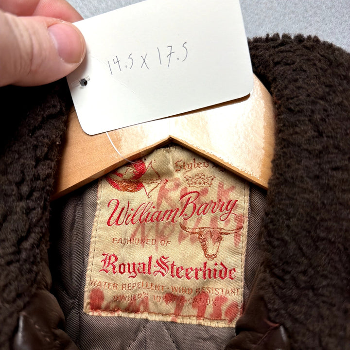 Vintage Kids William Barry Steerhide Jacket Size Small