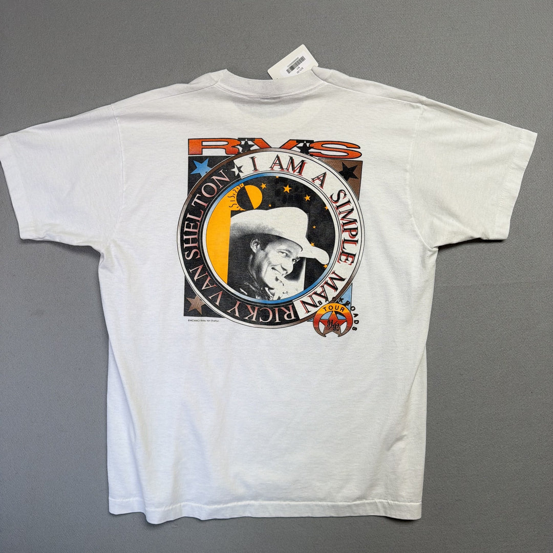 Vintage Ricky Van Shelton Backroads Tour Country T Shirt Size XL