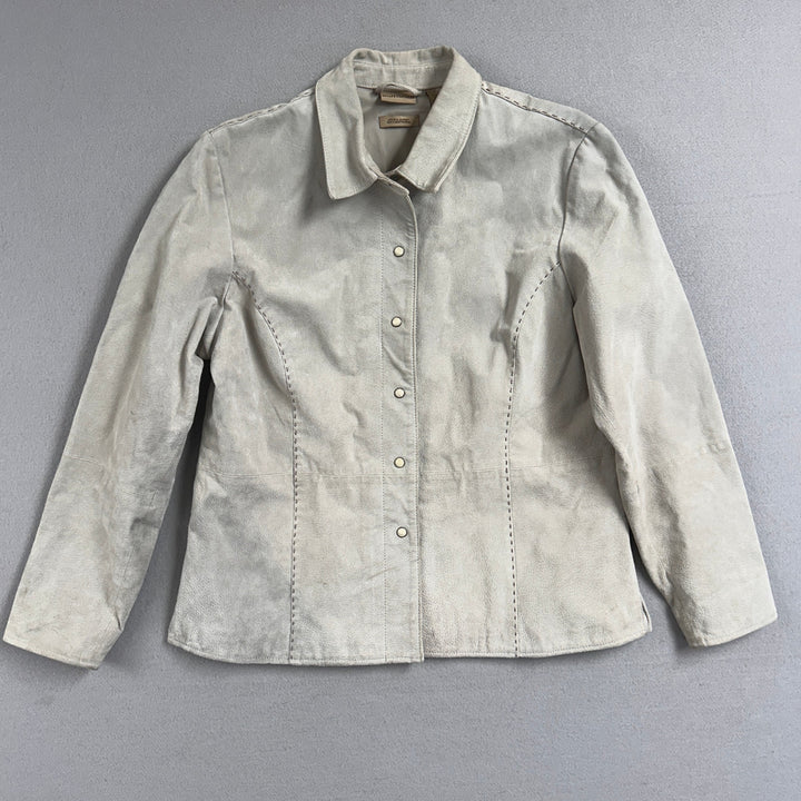 Ruff Hewn Suede Pearl Snap Western Jacket Large