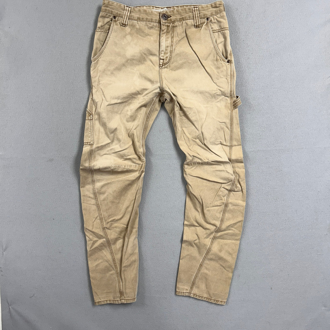 River Island Men's Buckle Back Carpenter Pants Size 32