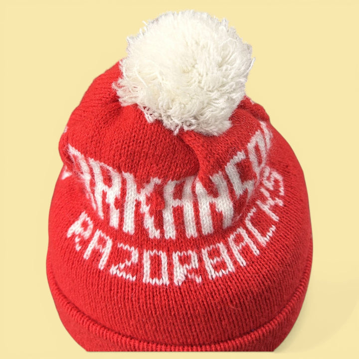 Vintage 80s Arkansas Razorbacks Beanie Hat