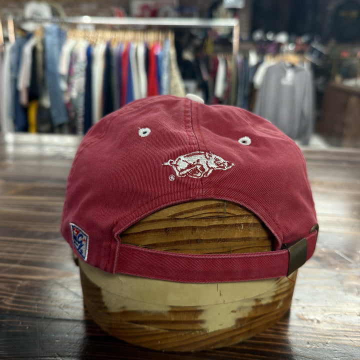 Vintage Y2K Arkansas Razorbacks Strap Back Hat