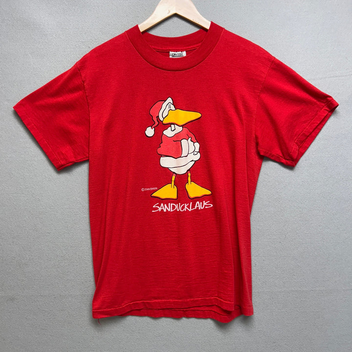 Vintage Santa Clause Duck T Shirt Size Large