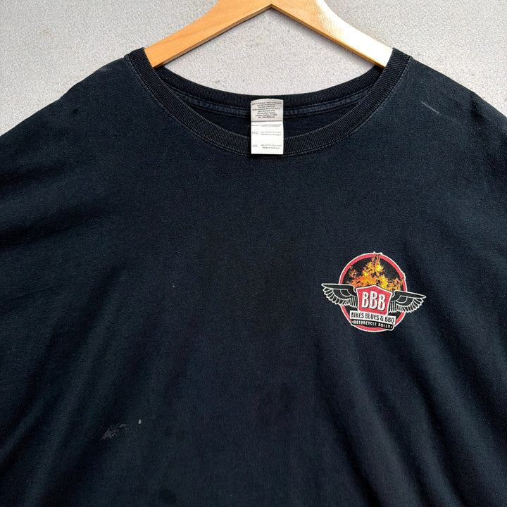 Vintage Bikes Blues and BBQ T Shirt Size XXXXL