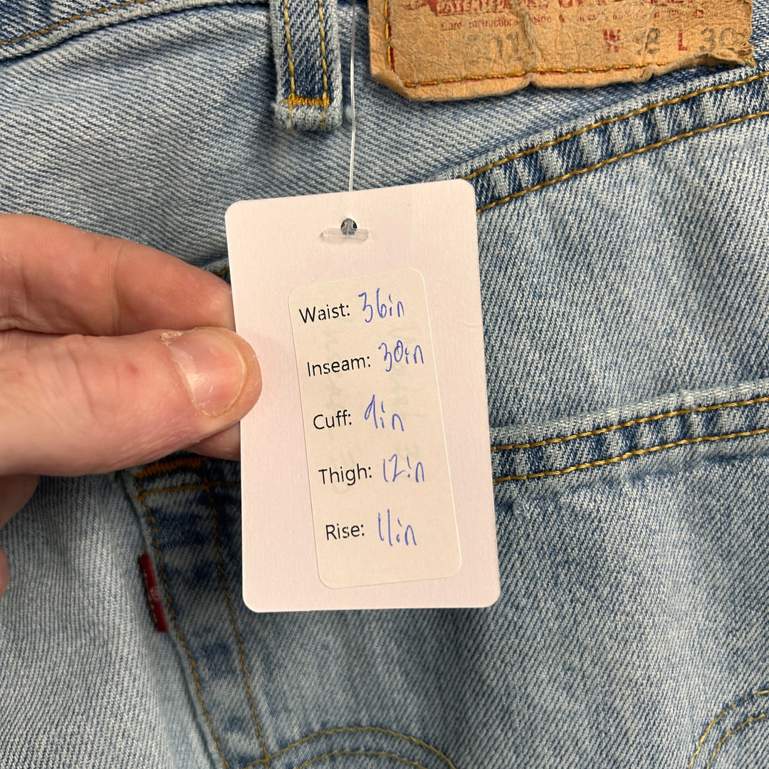 Vintage Levi's 501 Light Wash Denim Jeans Size 36X30