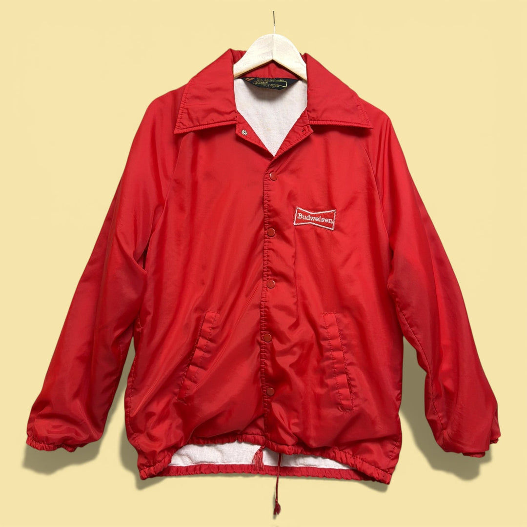 Vintage 70s budweiser Windbreaker Jacket Size Small