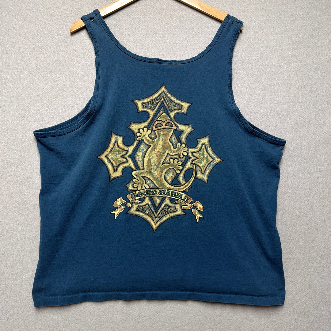 Vintage Gecko Hawaii Tank Top T Shirt Size XL
