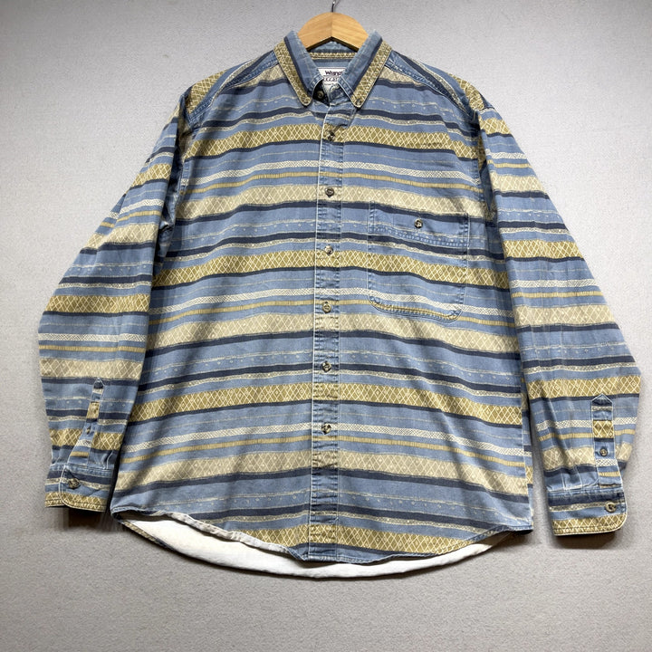 Vintage Wrangler Rugged Wear Striped Shirt size Medium