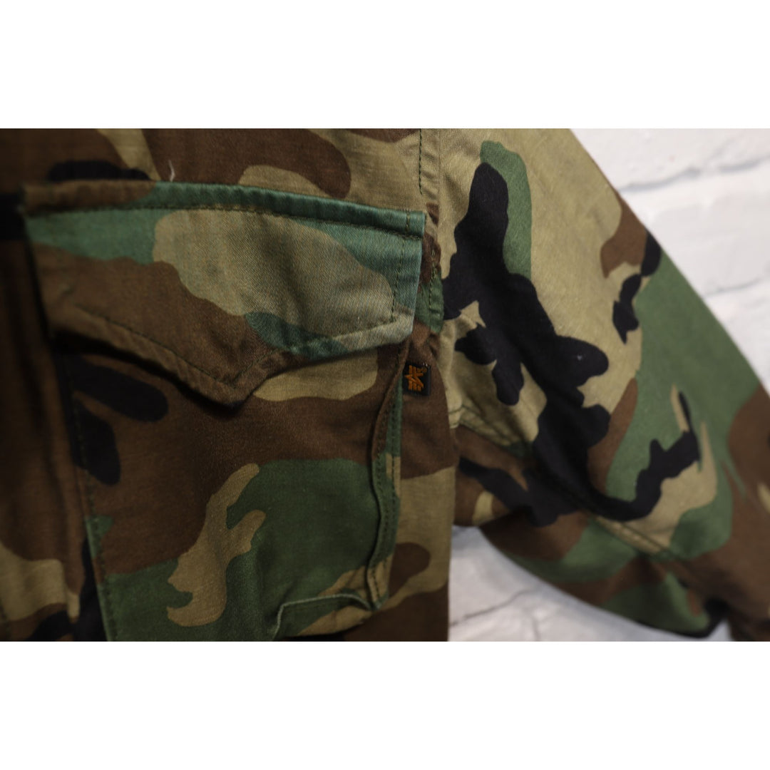 Alpha Industries Camo Military Jacket Size Small