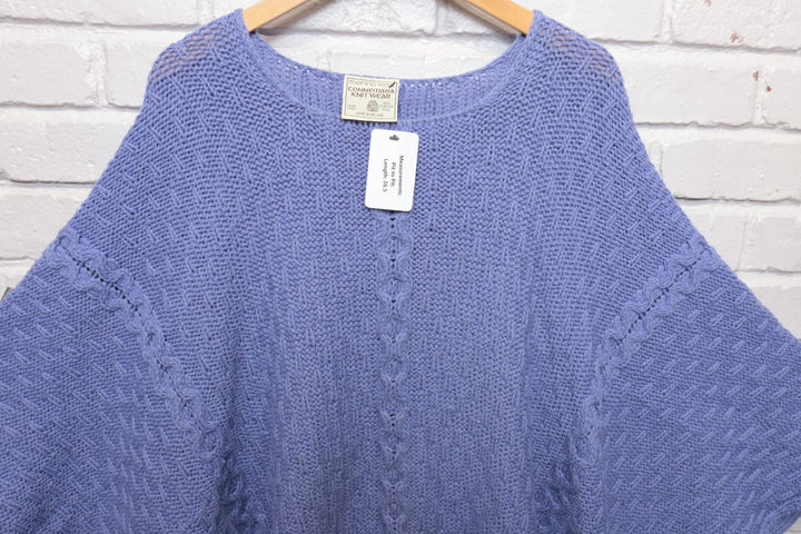 80s Vintage Connemara Knitwear Cape Sweater