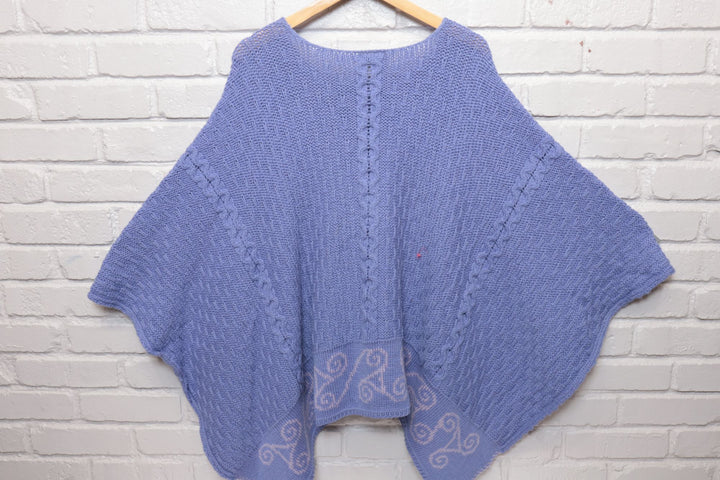 80s Vintage Connemara Knitwear Cape Sweater