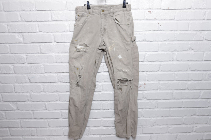 Carhartt Distressed Tan Pants 30/30