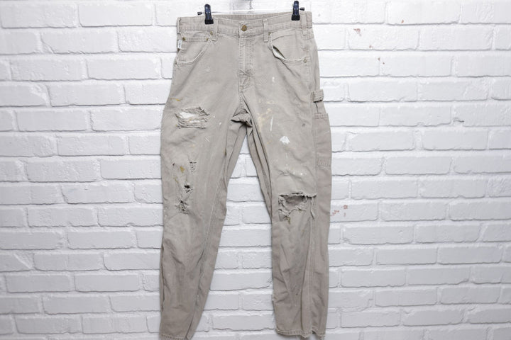 Carhartt Distressed Tan Pants 30/30