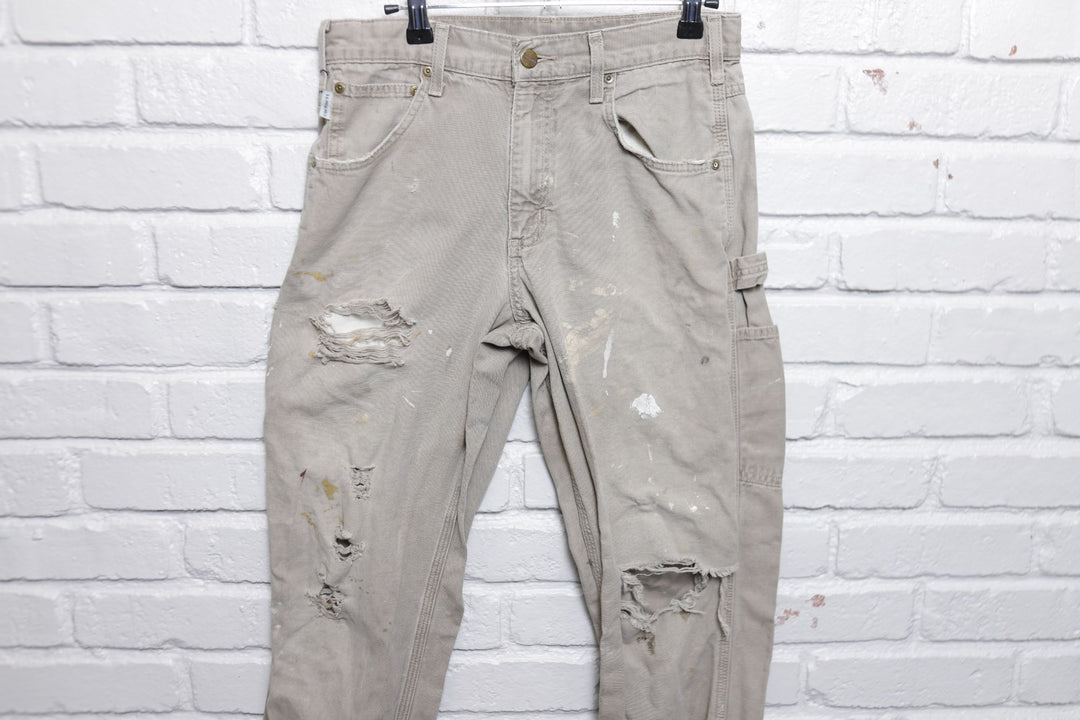 Carhartt Distressed Tan Pants 30/30