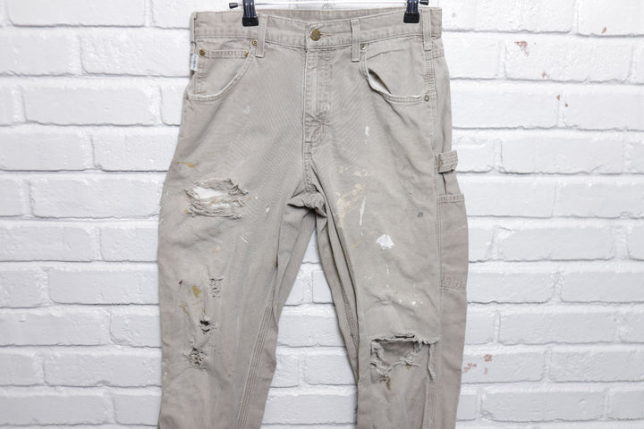 Carhartt Distressed Tan Pants 30/30