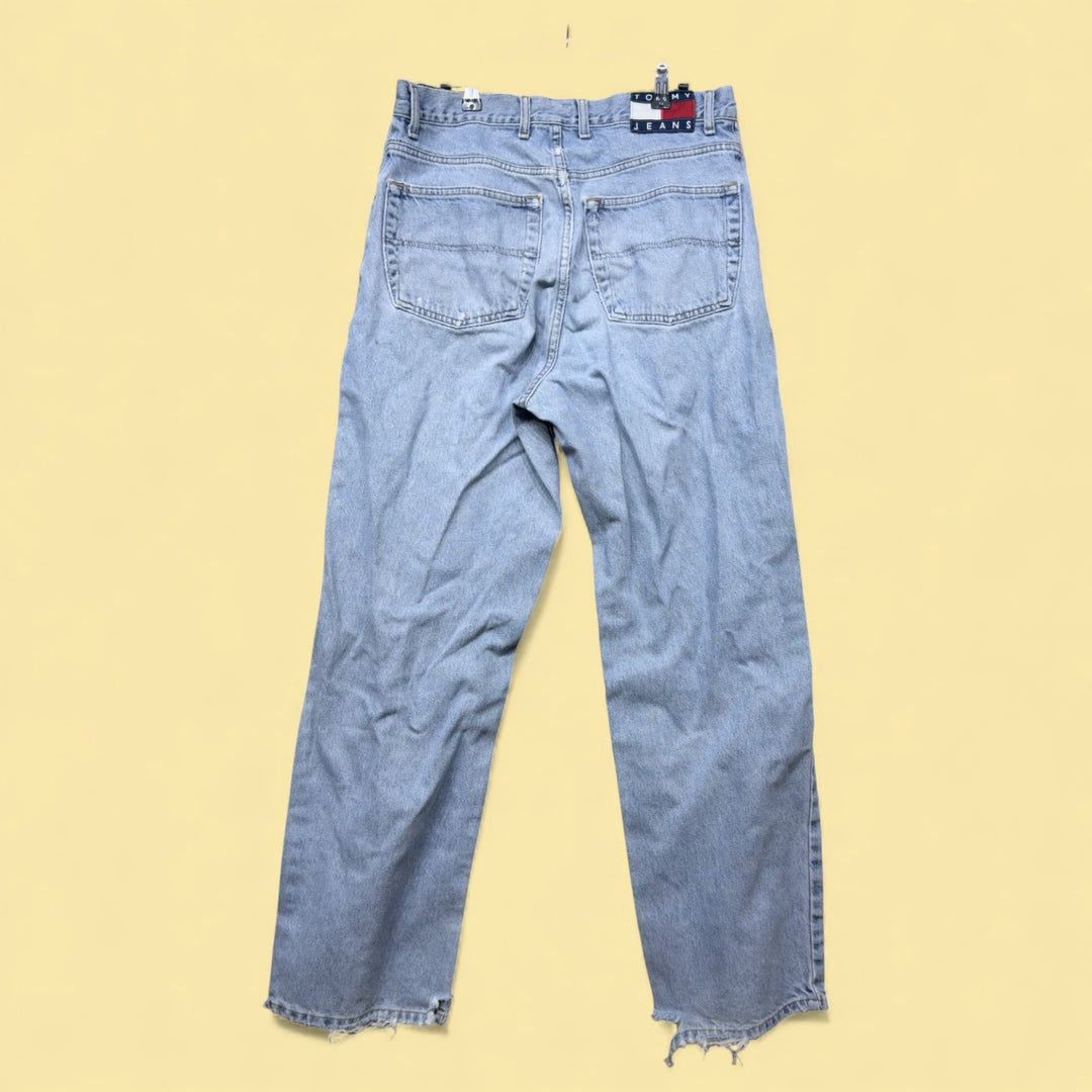 Vintage Tommy Hilfiger 90s Baggy Big Flag Jeans Size 32