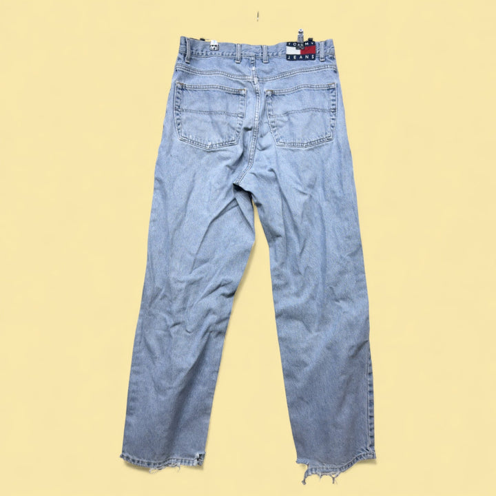 Vintage Tommy Hilfiger 90s Baggy Big Flag Jeans Size 32