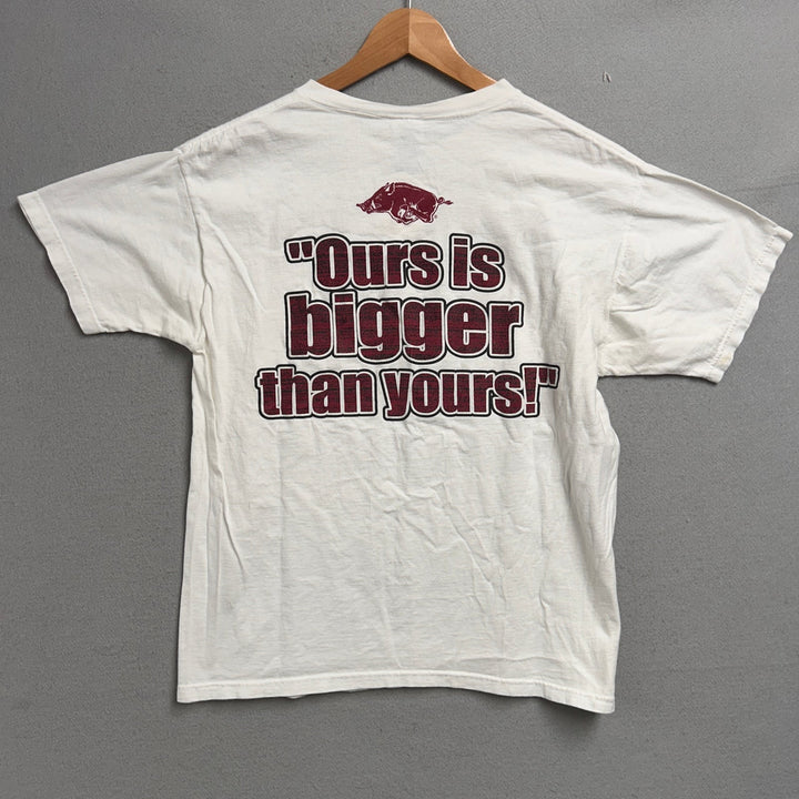 Vintage University of Arkansas Pig Screen TV Shirt Size Large