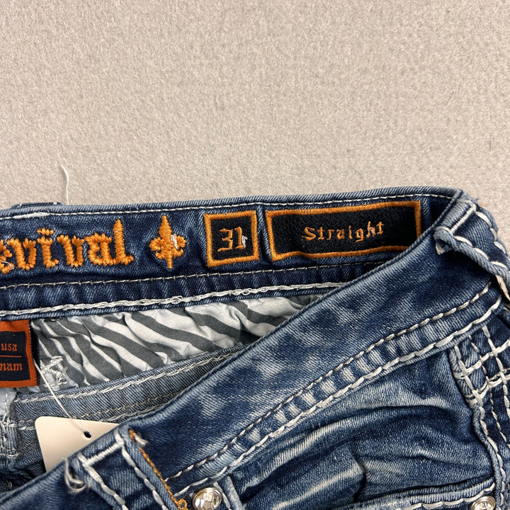 Women's Rock Revival Shaylee Straight Big Stitch Jeans 34x32