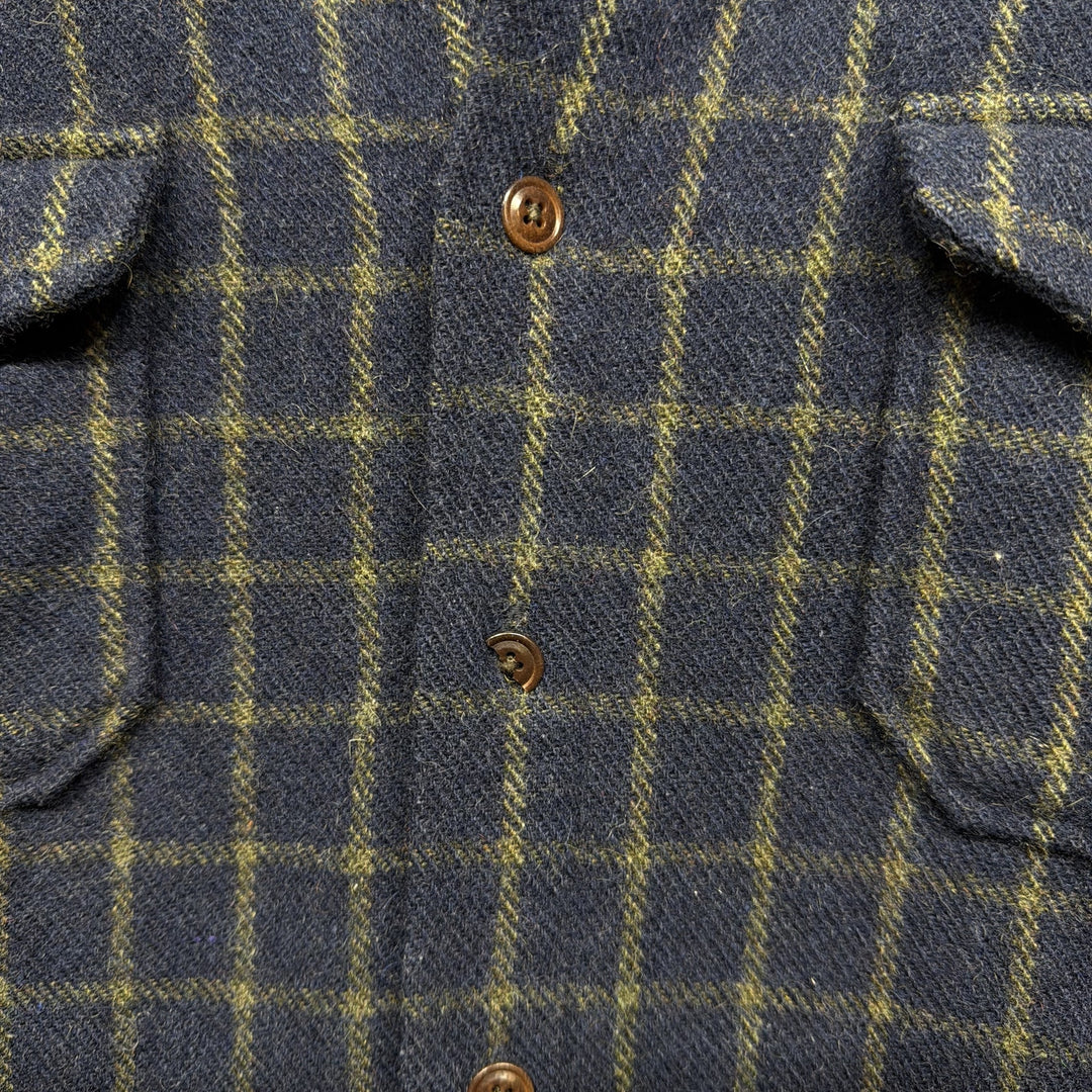 Vintage 90s Abercrombie and Fitch Wool Blend Button Down Shirt Size Large
