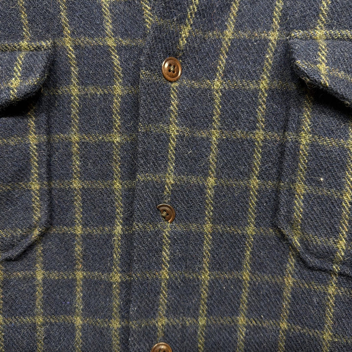 Vintage 90s Abercrombie and Fitch Wool Blend Button Down Shirt Size Large
