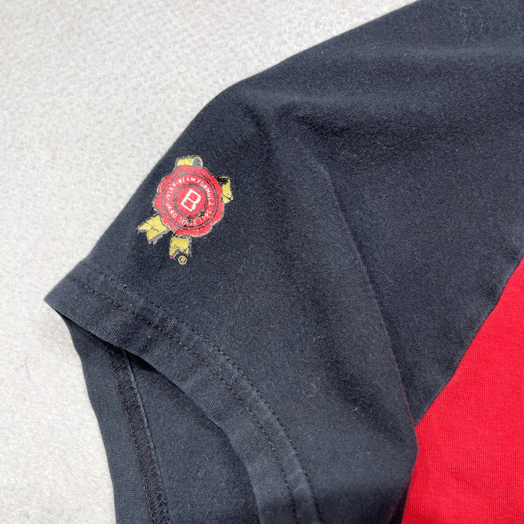 Vintage Jim Beam Women's V Neck T Shirt Size Small
