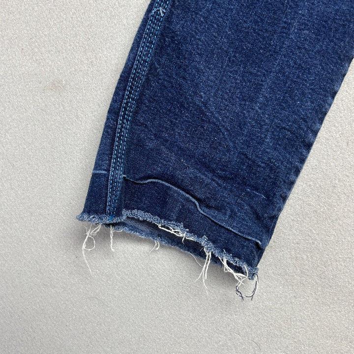 Vintage 80's Watch LA Women's Mid Rise Dark Wash Jeans W/ Blue Stitching 26 x 29