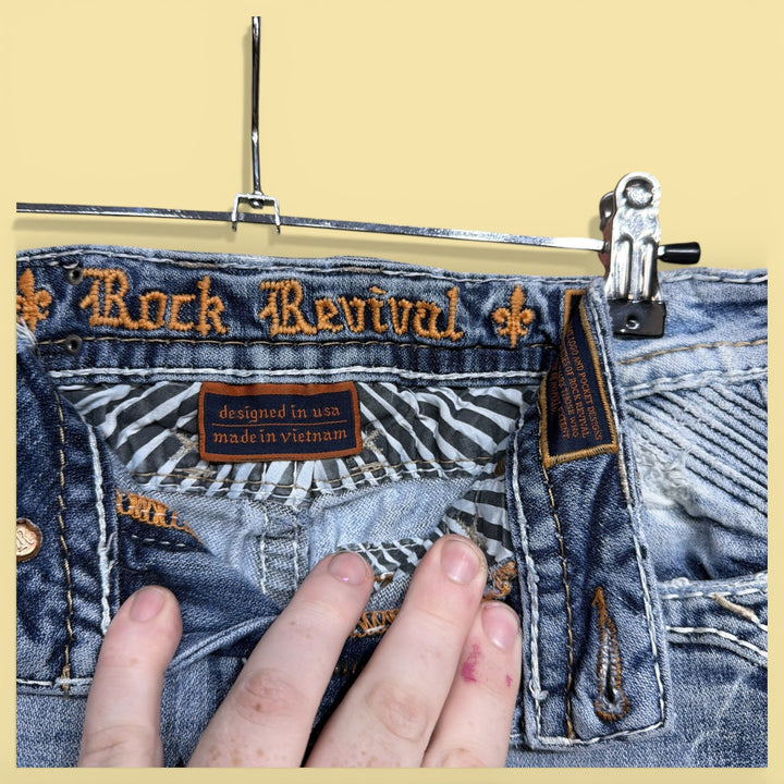 Vintage Y2K Women's Rock Revival Boot Cut Jeans Size 28