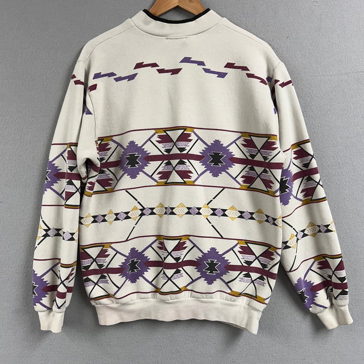 Vintage Western Aztec Art Unlimited All over Print Sweatshirt Size Large