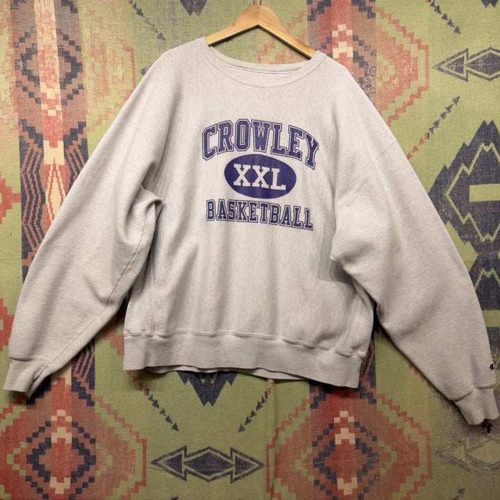 Crowley Basketball Vintage Champion Reverse Weave Sweatshirt Size XXL 2000s