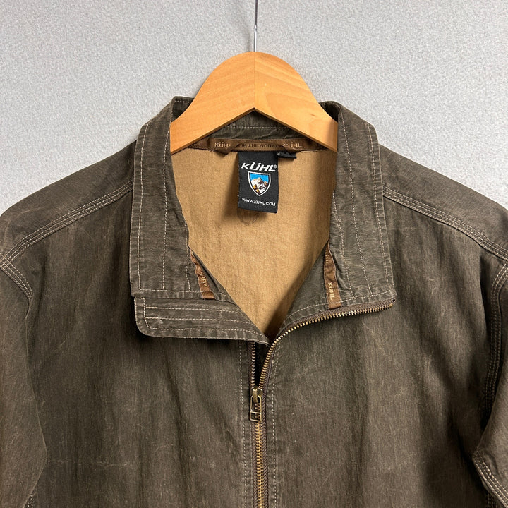Kuhl Brown Canvas Zip Up Patina Dye Jacket Size Large