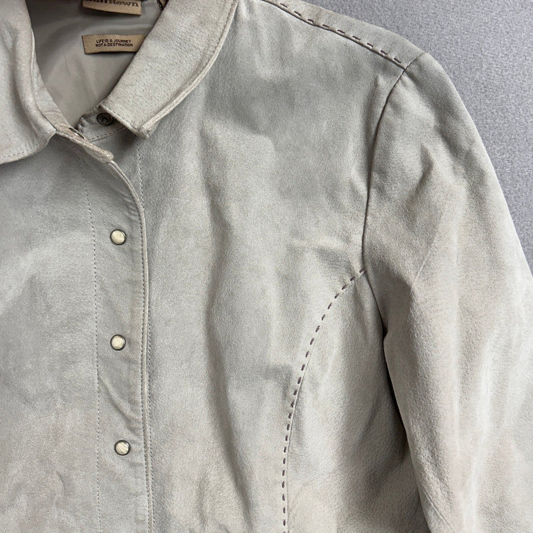 Ruff Hewn Suede Pearl Snap Western Jacket Large