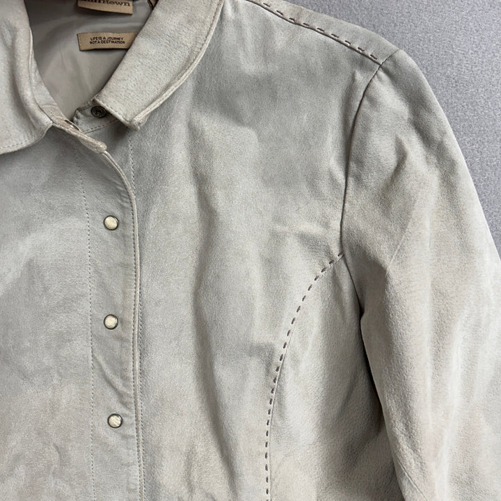 Ruff Hewn Suede Pearl Snap Western Jacket Large