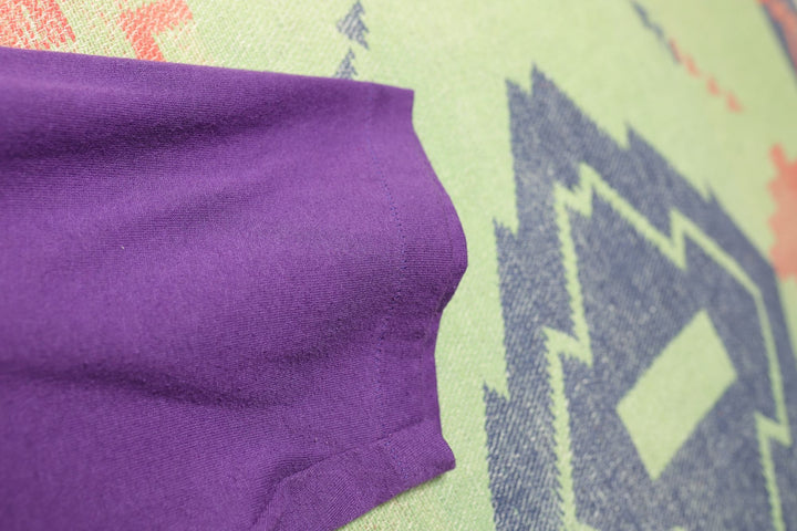 Jerzees Vintage Blank Purple T Shirt 90s Large