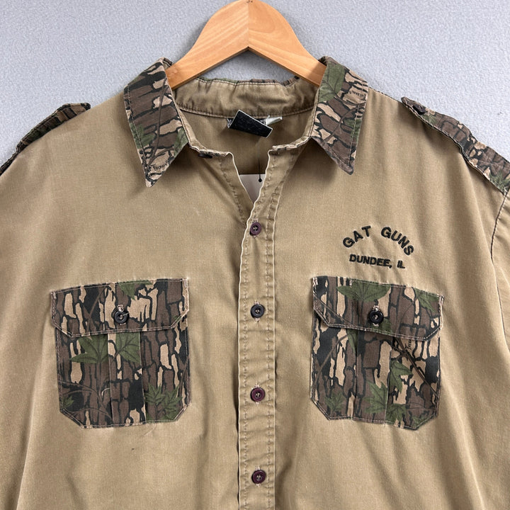 Vintage GAT Guns Trebark Camo Shirt Size XL