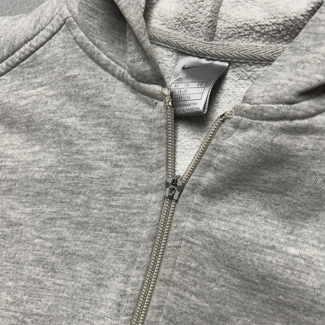 Vintage Kid's Nike Swoosh Gray Hoodie size XL